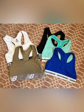 New Balance Ribbed Racerback Sports Bras Bundle of 5